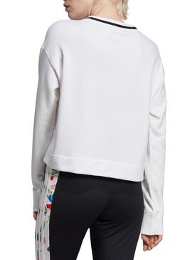 Sweat Adidas Cropped Branco Mulher