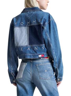 Casaca Denim Tommy Hilfiger Claire Azul Mulher