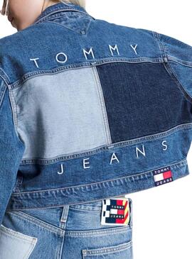 Casaca Denim Tommy Hilfiger Claire Azul Mulher