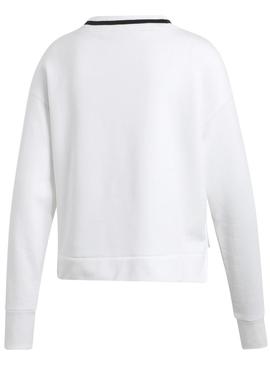 Sweat Adidas Cropped Branco Mulher