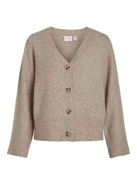 Cardigan Vila Vijaney Bege para Mulher