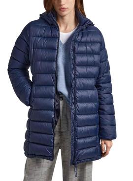 Casaca Pepe Jeans Maddie Long Azul para Mulher