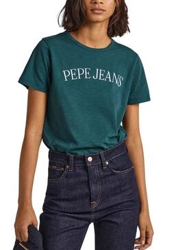 T-Shirt Pepe Jeans Vio Verde para Mulher