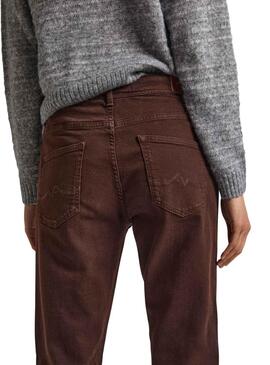 Calças Jeans Pepe Jeans Violeta Marrom Mulher