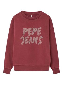 Sweat Pepe Jeans Salomé Burgudy Vermelho Menina