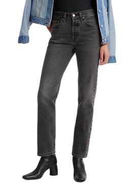 Calças Jeans Levis 501 Preto para Mulher