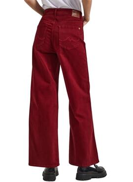 Pantalones Pepe Jeans Lexa Crop Bordeaux para Mulher