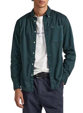 Camisa Pepe Jeans Crail Verde para Homem