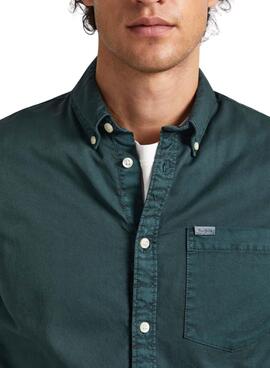 Camisa Pepe Jeans Crail Verde para Homem