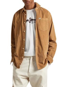 Camisa Pepe Jeans Coleford Veludo cotelê Camel para Homem