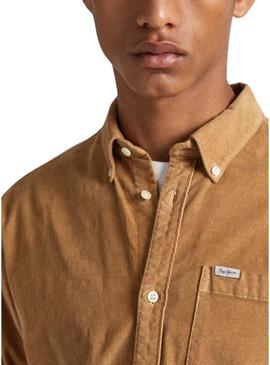 Camisa Pepe Jeans Coleford Veludo cotelê Camel para Homem