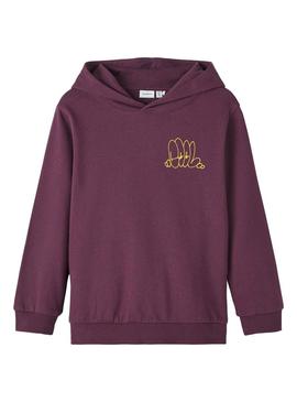 Sweat Name It Ohatte Bordeaux para Menino