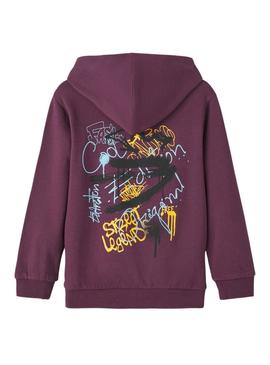 Sweat Name It Ohatte Bordeaux para Menino