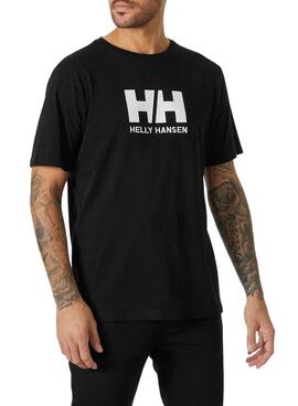 T-Shirt Helly Hansen Logo Preto para Homem