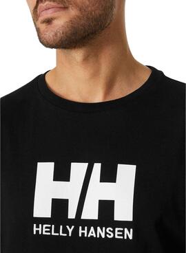 T-Shirt Helly Hansen Logo Preto para Homem