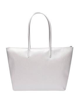 Bolsa Lacoste Shopping Bag Plateado para Mulher