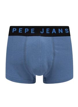 Pack 2 Boxers Pepe Jeans Solid Azul para Homem