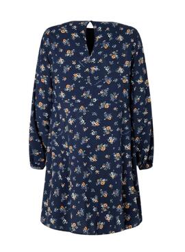 Vestido Pepe Jeans Inma Flores Azul para Mulher