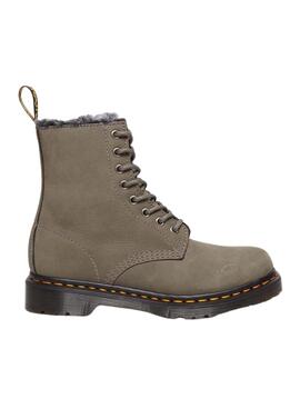 Botas Dr Martens 1460 Serena Pele Cinza para Mulher