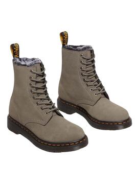 Botas Dr Martens 1460 Serena Pele Cinza para Mulher