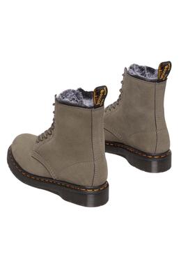 Botas Dr Martens 1460 Serena Pele Cinza para Mulher