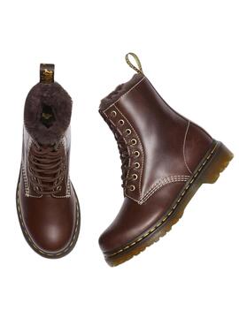 Botas Dr Martens 1460 Serena Marrom para Mulher