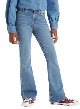 Calças Levis High Rise Flare Azul para Menina