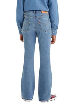 Calças Levis High Rise Flare Azul para Menina