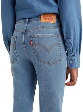 Calças Levis High Rise Flare Azul para Menina