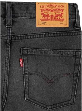 Calças Jeans Levis 510 Skinny Cinza para Menino