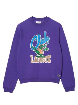 Sweat Lacoste Club Morado para Homem Mulher