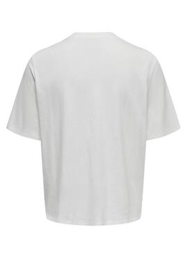 T-Shirt Only Lulu Branco para Mulher