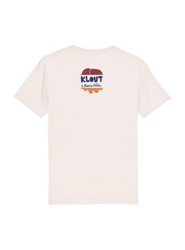 T-Shirt Klout Branco Millán II Beige Unisex