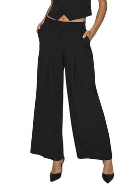 Pantalones Vila Visimsa Perna Larga Preto para Mulher