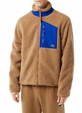 Bloco Casaca Lacoste Cor Camel para Homem