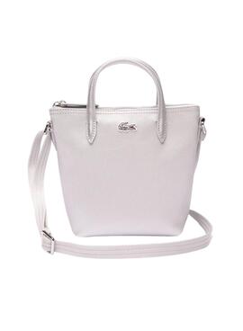 Bolsa Lacoste XS Shopping Cross Plateado Mulher