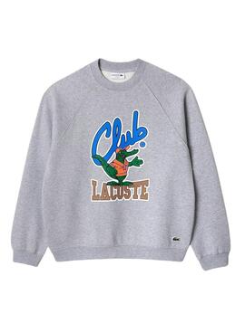 Sweat Lacoste Club Cinza para Homem Y Mulher