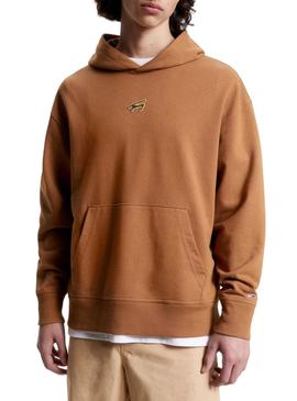 Sweat Tommy Jeans Signature Camel para Homem