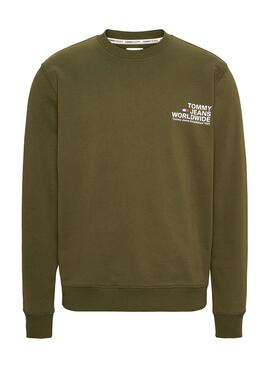 Sweat Tommy Jeans Entry Graphic Verde Homem