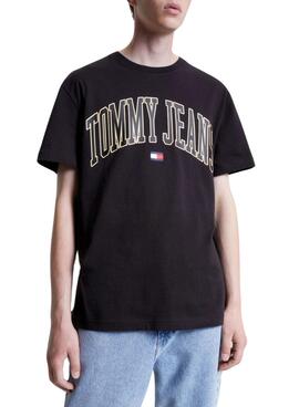 T-Shirt Tommy Jeans Gold Arch Preto para Homem