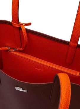 Bolsa Lacoste Shopping Reversible Laranja Mulher