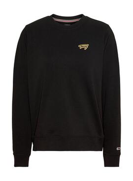 Sweat Tommy Jeans Signature Preto para Mulher