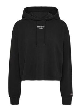 Sweat Tommy Jeans Relaxed Logo Preto para Mulher