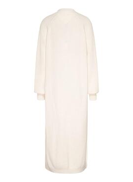 Vestido Tommy Jeans Simulado Neck Beige Mulher