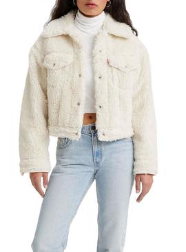 Casaca Levis Caminhoneiro Baby Bubble Sherpa Beige