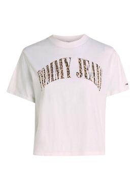 T-Shirt Tommy Jeans Classic Leo para Mulher Branco