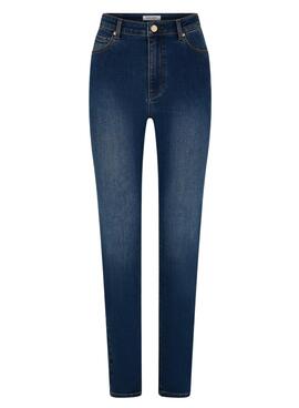 Calças Jeans Naf Naf Slim Azul Marinho para Mulher