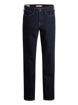 Calças Jeans Levis 712 High Slim Azul Marinho Mulher