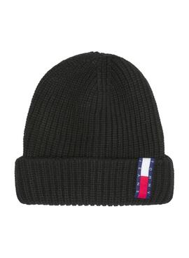 Chapéu Tommy Jeans De Knitted Com Logo Preto