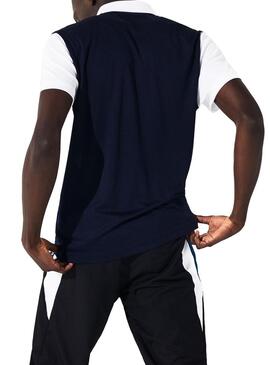 Polo Lacoste Sport Colorblock Branco De Homem